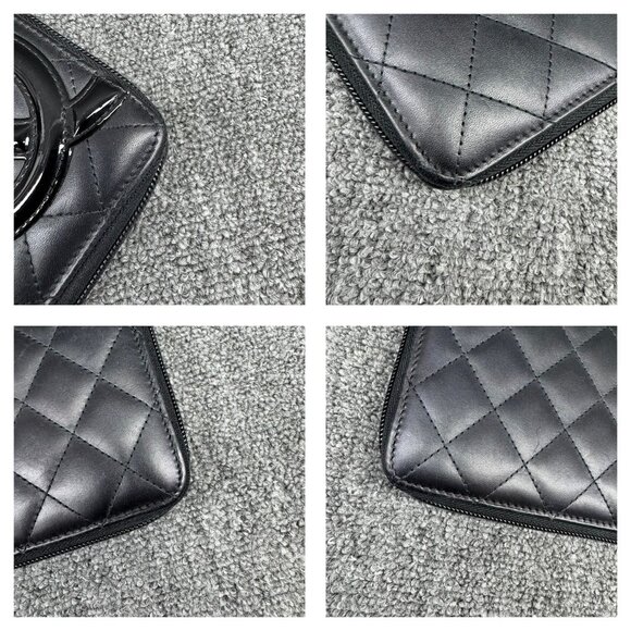 Chanel Cambon Black Leather Wallet 399-073125 - Picture 10 of 13